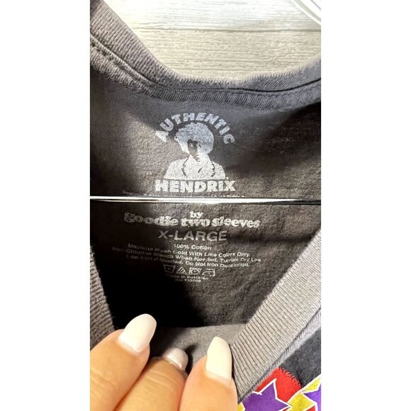 Jimi Hendrix- 3 Pics on a‎ Charcoal Ringspun Cotton Shirt by - Picture 6 of 6